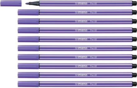 STABILO Pen 68 - Premium Viltstift - Paars - Doos 10 Stuks
