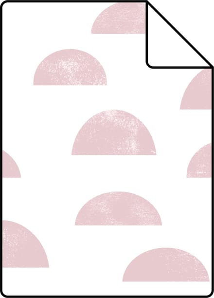 Proefstaal ESTAhome behang grafisch motief roze - 26.5 x 21 cm - 139065-S