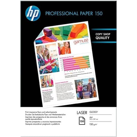 Fotopapier laser HP CG965A 150gr A4 glans wit 150 vel