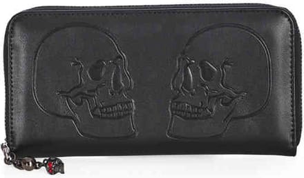 Banned - Twin Skull Dames portemonnee - Zwart