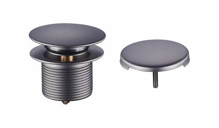 DutchLine - Afvoerplug Met Overloop Voor Bad – Gunmetal