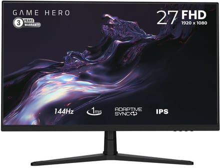 GAME HERO® - 27 inch FHD Gaming Monitor - 144Hz - 1ms reactietijd
