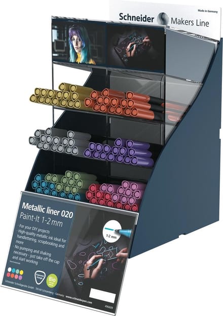Metallic liner Schneider Paint-it 020 1-2mm 100st. SIS-display Engels