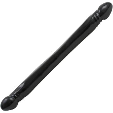 Doc Johnson Built In America dubbele dildo Smooth Double Header, 18 zwart - 44,96 cm