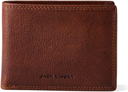 Jack Kinsky Porto 104 Portemonnee RFID-bescherming Leder 10.5 cm - Jongens - Horizontaal - cognac