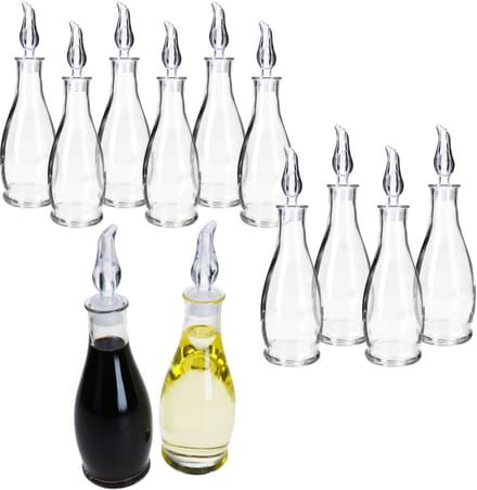 Set van 12 OLLI azijn- en olieflessen met schenktuit - 13249022S