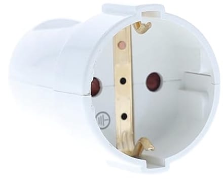 Beschermende PVC-Pluggen Contactkoppelingen voor Binnenshuis, 230 V, Wit