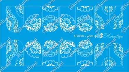 Korneliya Airbrush Waterdecal AG 0004 White