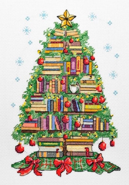 Borduurpakket ABRIS ART - Reader's Christmas Tree - AH-315