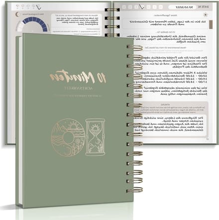 Persoonlijke Organizer - Dagboek Planner - Dagelijkse Structuur - 5 + 5 Minuten Indeling - 218 x 17 cm - Groen