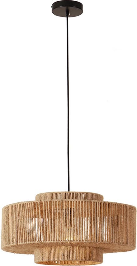 Olucia - SELENA - Hanglamp - Bruin / Zwart - Vorm: Rond