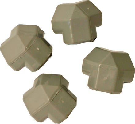 Voltrega Hoekverbinder Plastic Zak Ã¡ 4 Stuks Grijs