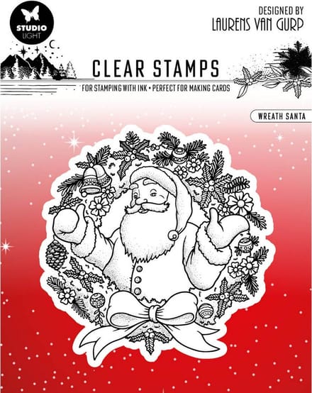 Studio Light Essentials Clear Stamp Wreath santa