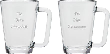Gegraveerde theeglas 26cl De Bêste Skoanheit- De Bêste Skoanmem
