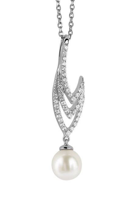 Orphelia Hanger + Ketting Sweetwater Pearl Zirconium ZH-4792