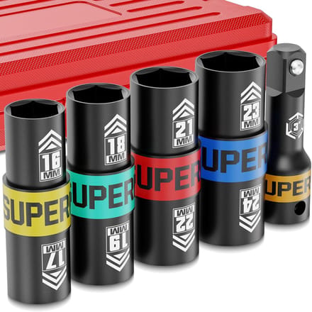 Krachtslagmoerdoppen Set - Doppen Set - Vastzetten Moeren - Chroom-vanadiumstaal - 16mm-24mm