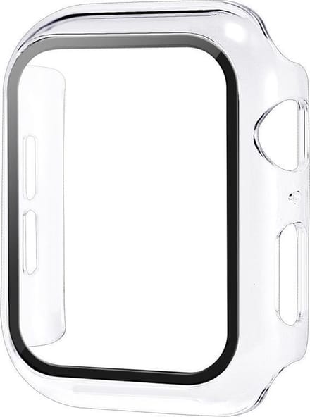 Hoesje geschikt voor Apple Watch 40MM - Hardcase - Screenprotector - Kunststof - Transparant