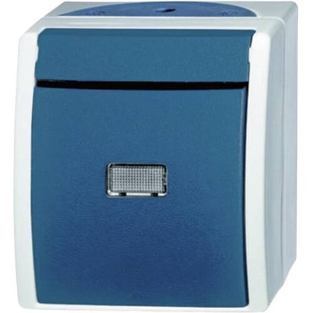 Busch-Jaeger 2601/6 WGL-53 Ocean (opbouw) Wisselschakelaar spatwaterdicht Blauw, Groen