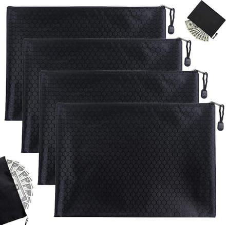 Documenten Organizer Set van 4 Stuks, Waterdichte A5 Tas met Rits, Perfect voor Geldbeheer en Schoolgebruik