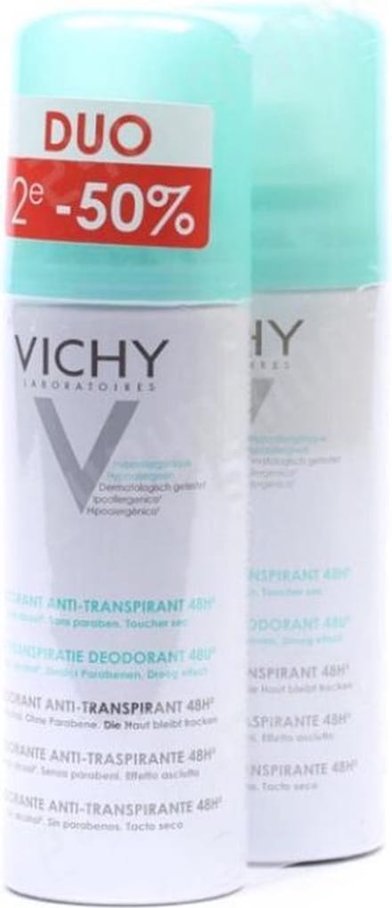 Vichy Deo Anti-Transpirant 48u Aerosol Duopack 2de -50% - 2 x 125ml
