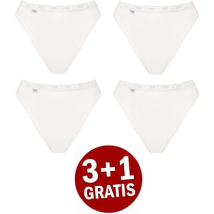 sloggi Basic+ Dames Tai slip - 4-pack - Wit - Maat 42