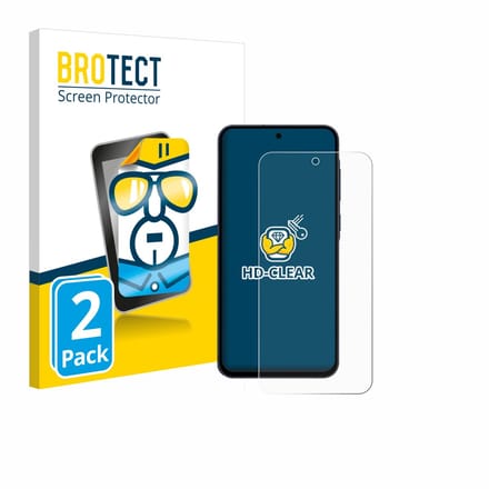BROTECT - Screenprotector voor Samsung Galaxy A55 5G Enterprise Edition - Folie Beschermfolie transparant 2 Stuks