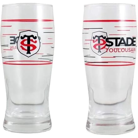 Bedrukt bierglas Stade Toulousain (x2)