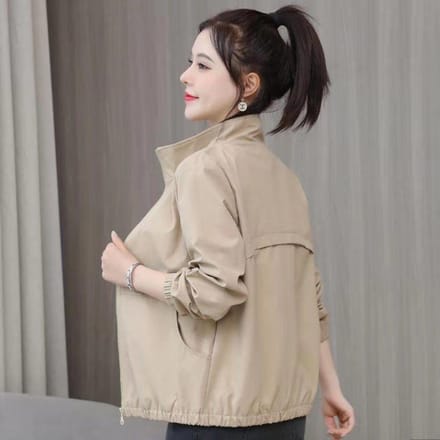 Jas Dames Lente en Herfst Los Wild Vakmanschap Jas Damesjas M beige