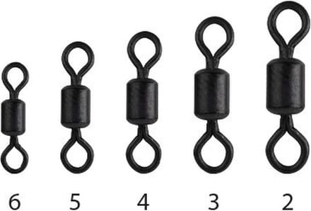 Spro Power Catcher Gunsmoke Barrel Swivels Size 4 -37 Kilo - 15 Stuks