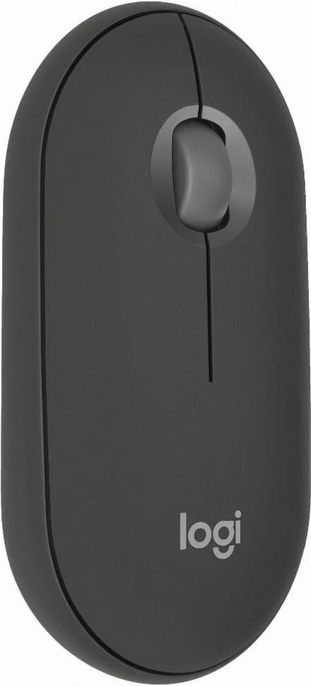Logitech Pebble Mouse 2 M350s Muis Bluetooth Optisch Grafiet 3 Toetsen 400 dpi, 4000 dpi Geïntegreerd scrollwiel