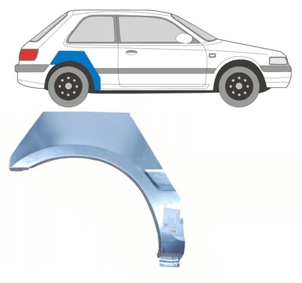 Reparatiepaneel achterspatbord voor Mazda 323 BG 1989-1994 / Rechts
