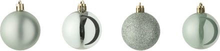 J-Line kerstbal - kunststof - muntgroen - doos van 40