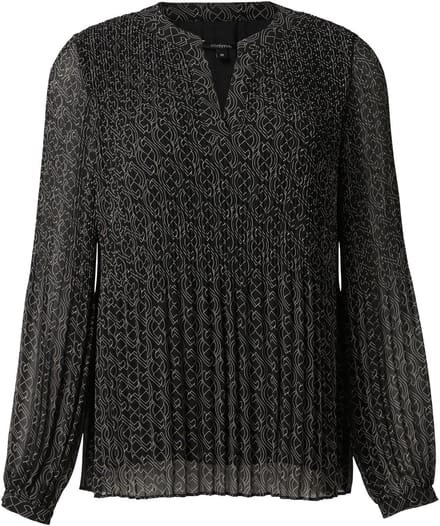 Plissé Blouse in Mousseline voor Dames COMMA