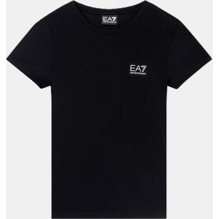 T-shirt in zwarte technische stof