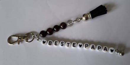 Sleutelhanger "Beste Papa" /Granaat