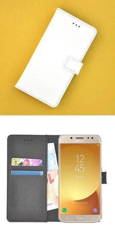 Luxe Witte Bookcase Wallet hoesje Geschikt voor Samsung Galaxy J5 2017