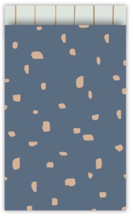 25x Cadeauzakje Blue Dots 12x19cm