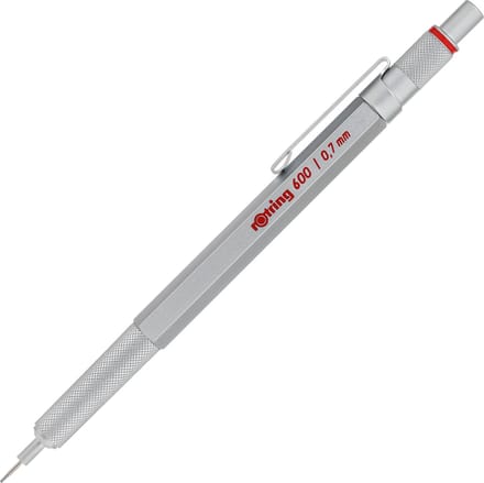 rOtring 600-vulpotlood - 0,7 mm - Zilverkleurige behuizing