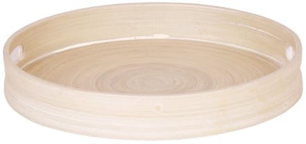 Kolibri Home | Decoratieschaal - Rond egaal bamboe dienblad Ø30cm