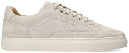 Manfield - Heren - Off white suède sneakers - Maat 41