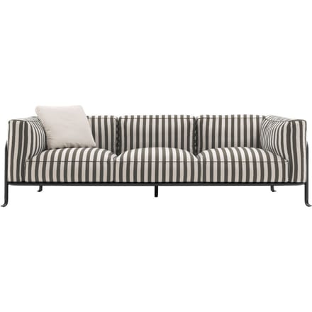 B&B Italia Borea Outdoor 3-zitsbank - Large Stripe Dark Grey