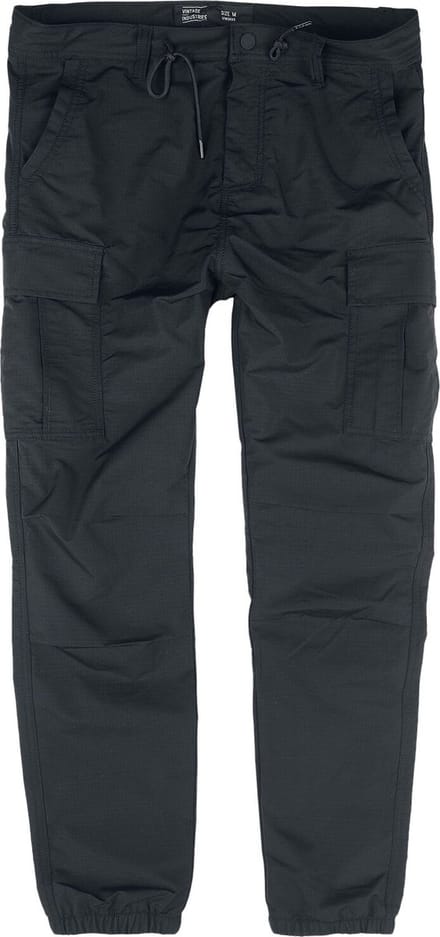 Vintage Industries Clyde Pants Cargobroeken zwart S - Katoen - Basics