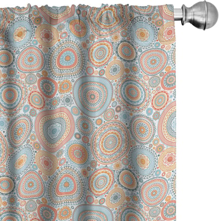 ABAKUHAUS – 2x Voorhangen Mandala Motief – Multikleur – 150x245 cm