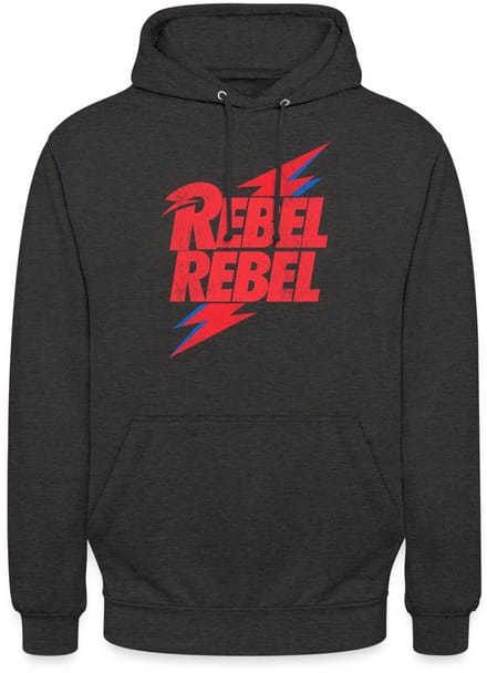 David Bowie Rebel Rebel Met Bliksem Hoodie Unisex