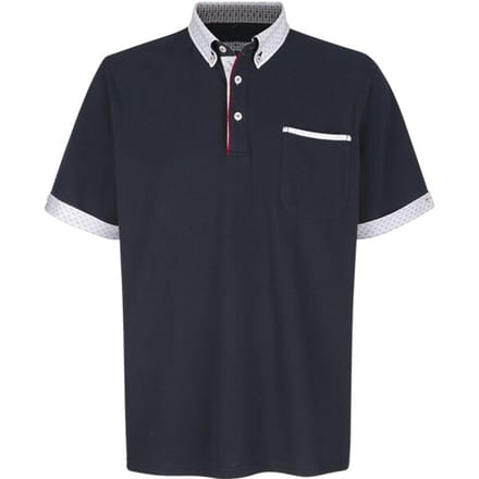 Babista herren Poloshirt - 44/46 - donkerblauw - Plus Size