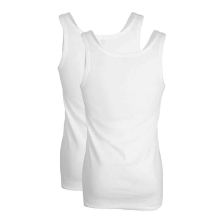 Gotzburg heren singlet O-hals (2-pack) - wit