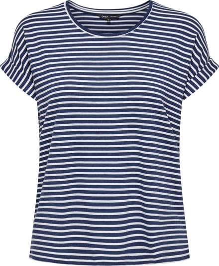 ONLY - ONLMOSTER STRIPE S/S O-NECK TOP JRS NOOS - Dames - T-shirts