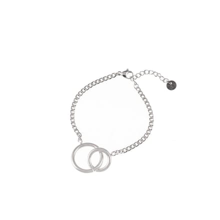 Go Dutch Label Armband Dubbel Rondjes Zilver B1396-1