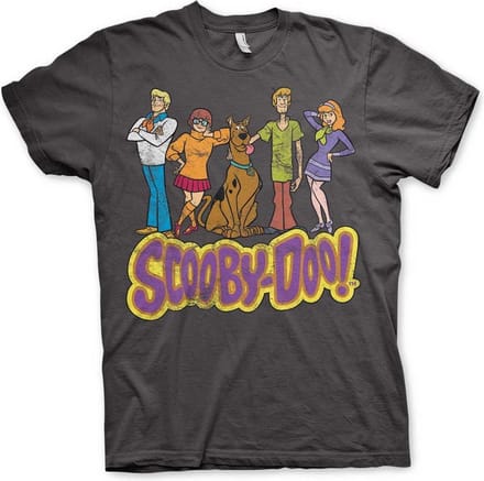 ScoobyDoo Heren Tshirt -S- Team Distressed Grijs