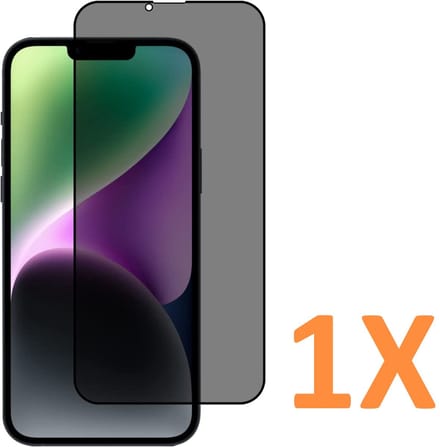 Screenprotector Glas - Privacy Tempered Glass Screen Protector Anti-Spy Geschikt voor: Apple iPhone 16E - 1x